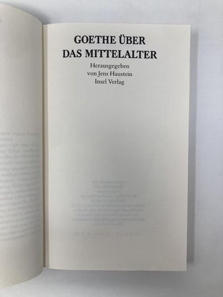 Goethe über das Mittelalter