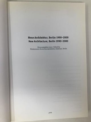 Neue Architektur / New Architecture, Berlin 1990- 2000 (English and German Edition)