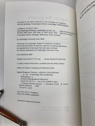 Ingmar Bergman's Persona (Cambridge Film Handbooks)