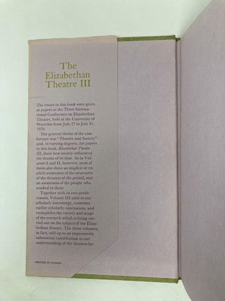 Elizabethan Theatre III: Papers Given at the Third International Conference on Elizabethan Theatre Held at the University of Waterloo, Ontario,