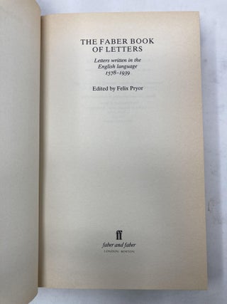Faber Book of Letters