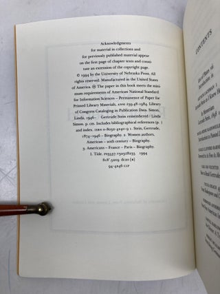 Gertrude Stein Remembered