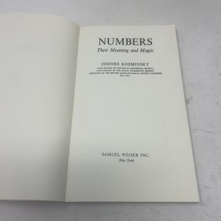 Numbers Their Meaning and Magic