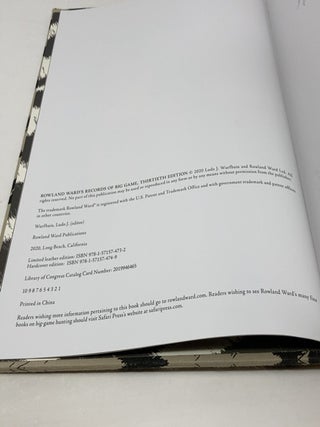 Rowland Ward's Records of Big Game