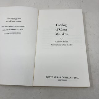 Catalog of Chess Mistakes