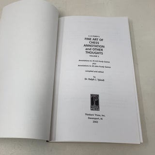Cjs Purdy's Fine Art of Chess Annotation and Other Thoughts (3) (C.J.S. Purdy Number 7 Gold Chess Series)