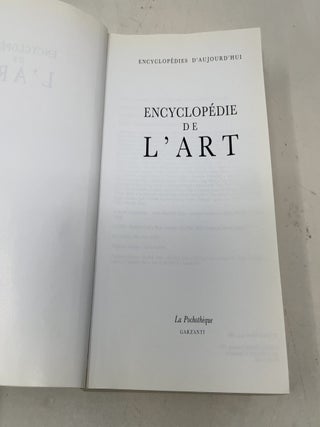 Encyclop&eacute;die de l'art