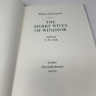 The Merry Wives of Windsor (The Folio Society Letterpress Shakespeare)