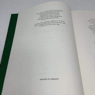 The Merry Wives of Windsor (The Folio Society Letterpress Shakespeare)