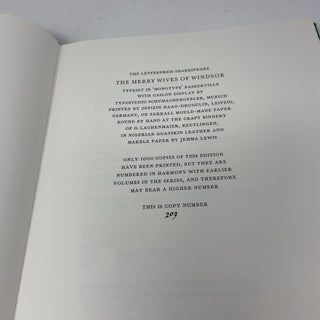 The Merry Wives of Windsor (The Folio Society Letterpress Shakespeare)