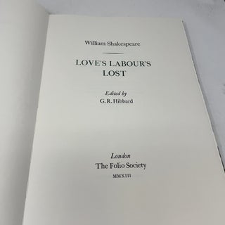 Love's Labour's Lost (The Folio Society Letterpress Shakespeare)