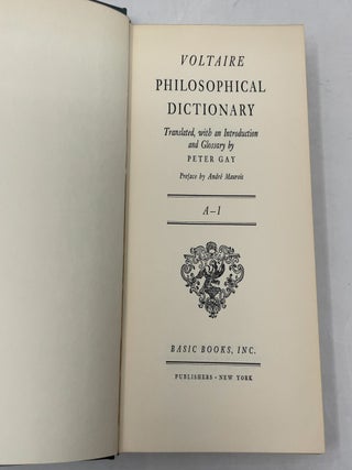Philosophical Dictionary (Volumes A-I and J-Z)