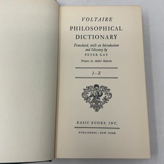 Philosophical Dictionary (Volumes A-I and J-Z)