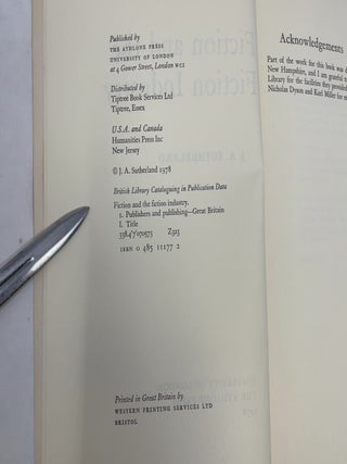 Fiction and the Fiction Industry