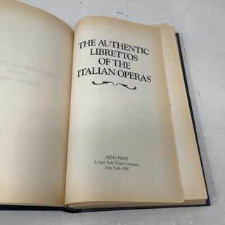 Liberattos of the Italian Operas Vol III