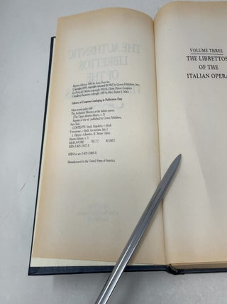 Liberattos of the Italian Operas Vol III