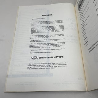1975 Car Shop Manual: Volume 5, Pre-delivery, Maintenance & Lubrication