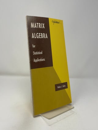 Matrix Algebra for Statistical Applications
