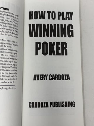 How to Play Winning Poker