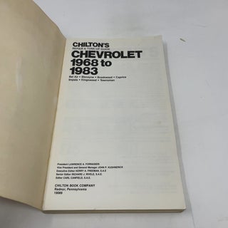 Chilton's Repair & Tune-Up Guide - Chevrolet 1968 to 1983
