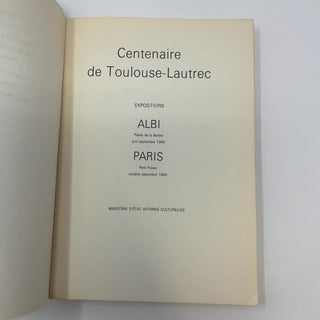 Centenaire de Toulouse-Lautrec Expositions