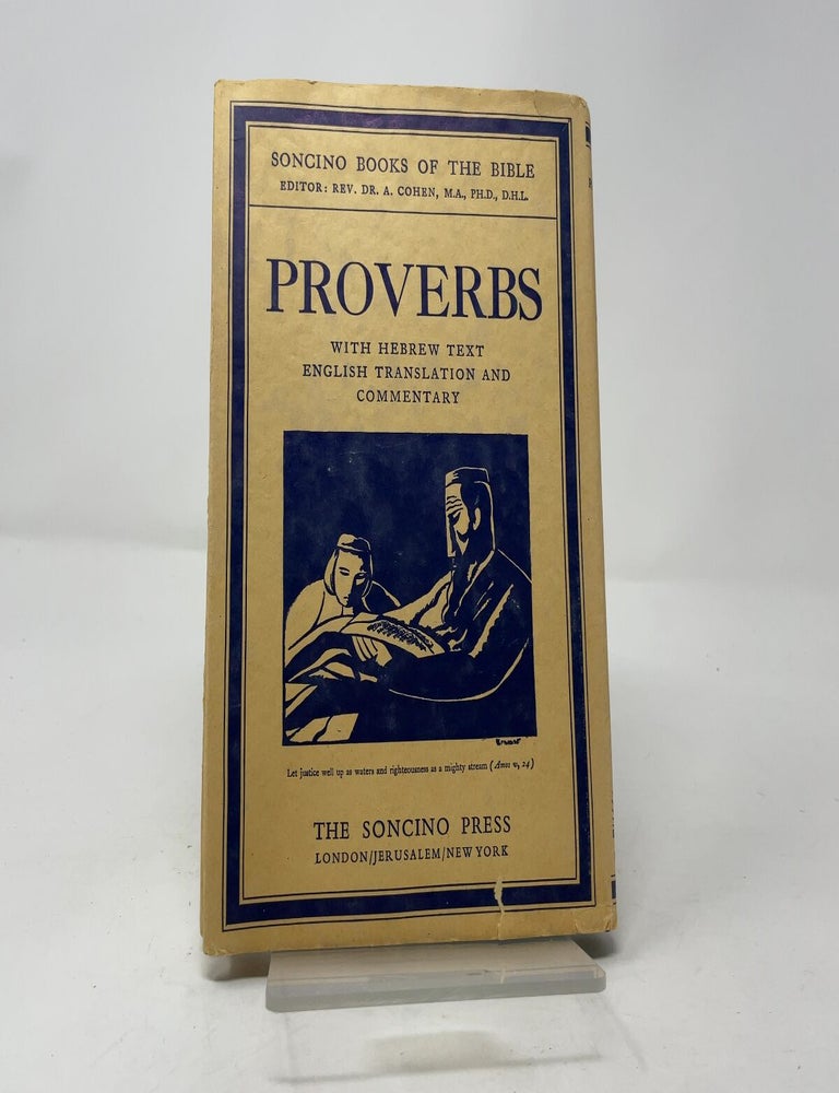 Item #437755 Proverbs: Hebrew Text, English Translation and Commentary. A. Cohen.