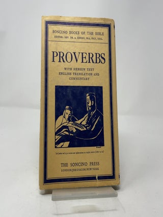 Item #437755 Proverbs: Hebrew Text, English Translation and Commentary. A. Cohen