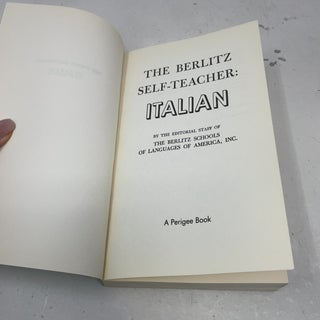 The Berlitz Self-Teacher Italian