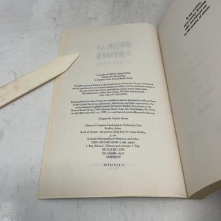 Book of Rhymes: The Poetics of Hip Hop