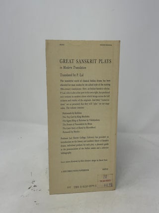 Great Sanskrit Plays in Modern Translation