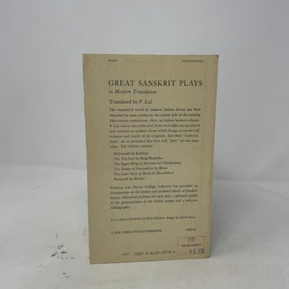 Great Sanskrit Plays in Modern Translation