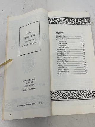 1974 Arizona Blue Book: A Guide to the State of Arizona