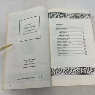 1974 Arizona Blue Book: A Guide to the State of Arizona