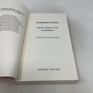 German Songs: Popular, Political, Folk, and Religious (German Library)