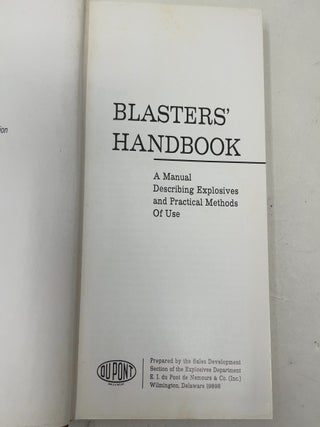 BLASTERS' HANDBOOK