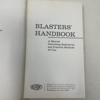 BLASTERS' HANDBOOK