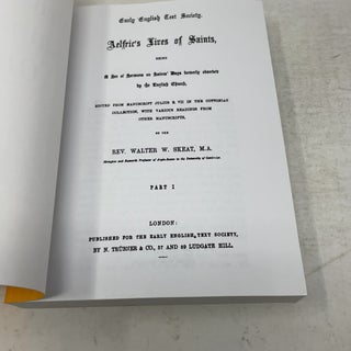 Aelfric's Lives of Saints Part One