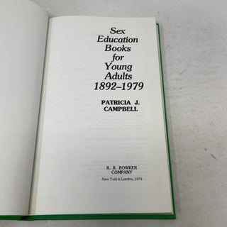 Sex Education Books for Young Adults, 1892-1979