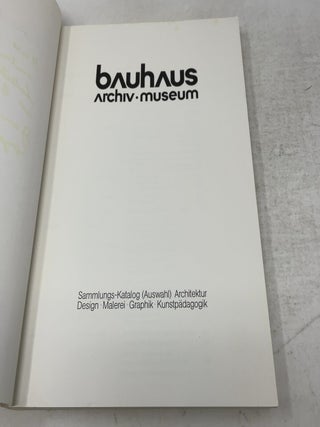 Sammlungs-Katalog (Auswahl) Architektur Design &middot; Malerei &middot; Grafik &middot; Kunstp&auml;dagogik